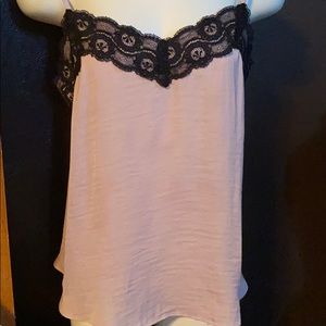 Maurices mauve and black lace tank